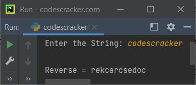 reverse string program python