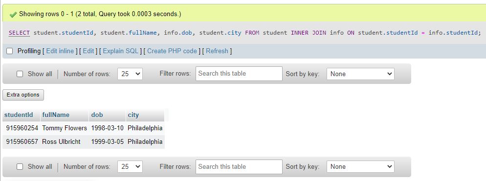 sql combine two tables