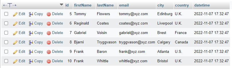 sql delete row from table